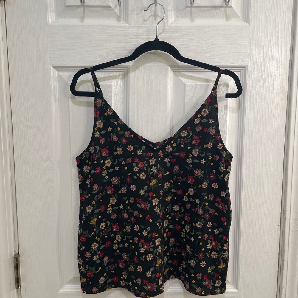 Abercrombie & Fitch Floral Top with Adjustable Spaghetti Straps, Size Small